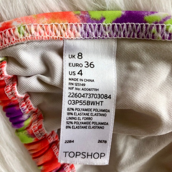 [54] TOPSHOP Tie-Dye Color Bikini Top - Picture 5 of 5